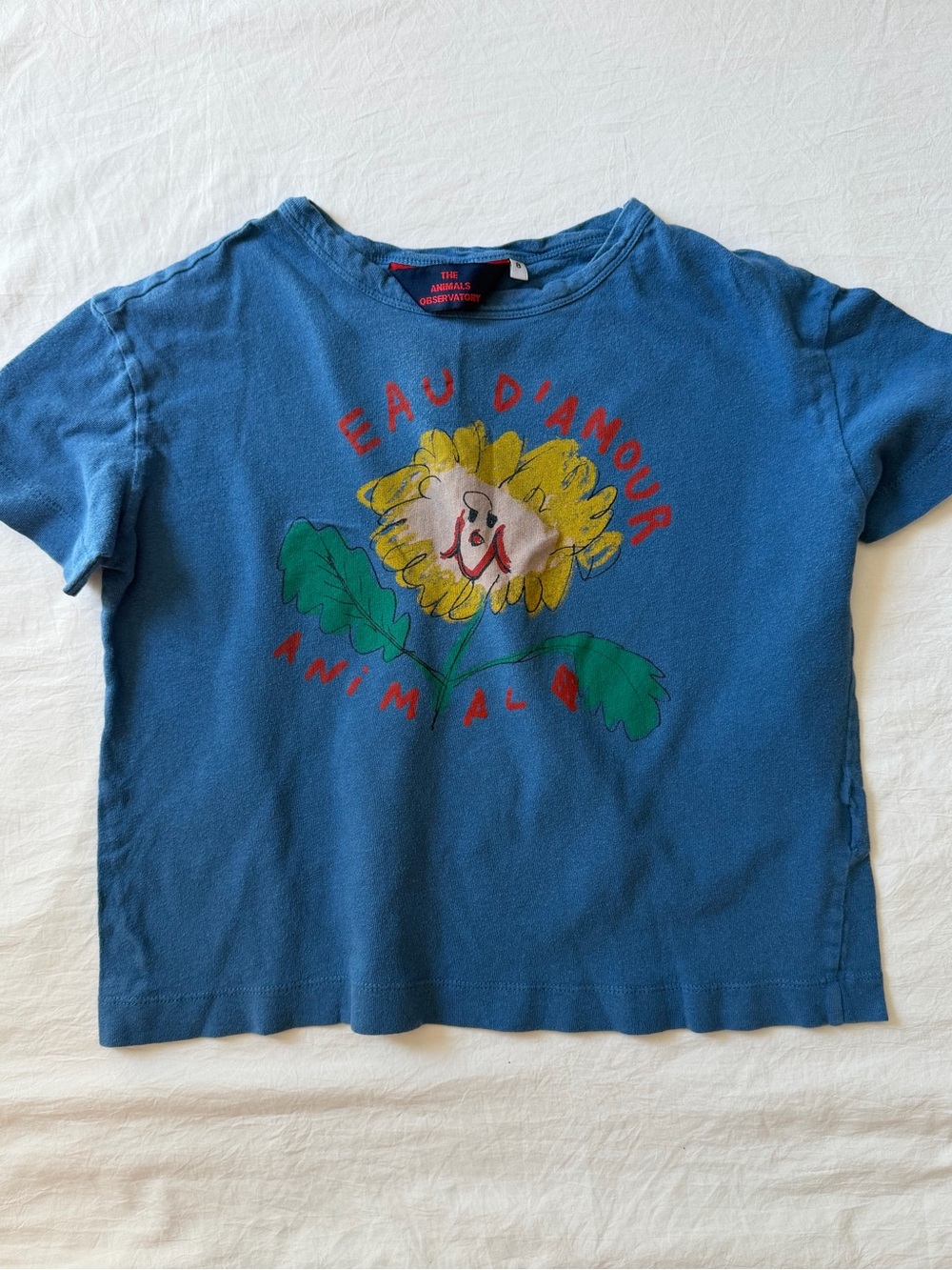 The Animals Observatory TAO Eau D’Amour Flower T-Shirt Blue Size 8